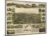 Auburn, California - Panoramic Map-Lantern Press-Mounted Art Print