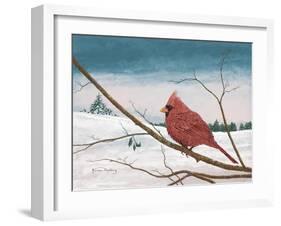 Auburn Cardinal-James Redding-Framed Art Print