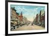 Auburn, New York - Eastern View Down Genesee Street-Lantern Press-Framed Art Print