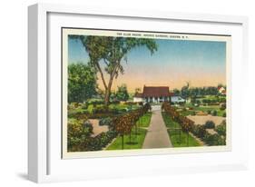 Auburn, New York - Exterior View of Hoopes Gardens Club House-Lantern Press-Framed Art Print