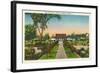 Auburn, New York - Exterior View of Hoopes Gardens Club House-Lantern Press-Framed Art Print