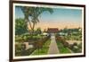 Auburn, New York - Exterior View of Hoopes Gardens Club House-Lantern Press-Framed Art Print