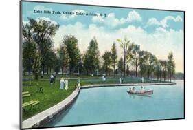 Auburn, New York - Owasco Lake, View of Lakeside Park-Lantern Press-Mounted Art Print