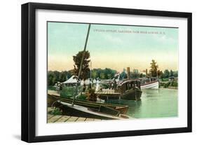 Auburn, New York - Owasco Outlet at Lakeside Park-Lantern Press-Framed Art Print