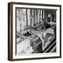 Aubusson Tapestry Weaving in France with Modern Designs Revived from French Painters, 1946-David Scherman-Framed Photographic Print