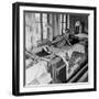 Aubusson Tapestry Weaving in France with Modern Designs Revived from French Painters, 1946-David Scherman-Framed Photographic Print