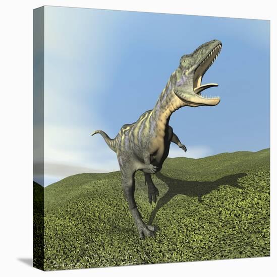 Aucasaurus Dinosaur Bellows a Loud Roar-null-Stretched Canvas