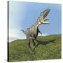 Aucasaurus Dinosaur Bellows a Loud Roar-null-Stretched Canvas