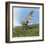 Aucasaurus Dinosaur Bellows a Loud Roar-null-Framed Art Print