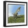 Aucasaurus Dinosaur Bellows a Loud Roar-null-Framed Art Print