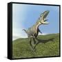 Aucasaurus Dinosaur Bellows a Loud Roar-null-Framed Stretched Canvas