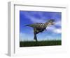 Aucasaurus Dinosaur Running in the Grass-null-Framed Art Print