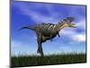 Aucasaurus Dinosaur Running in the Grass-null-Mounted Art Print