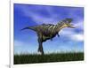 Aucasaurus Dinosaur Running in the Grass-null-Framed Art Print