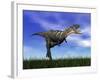 Aucasaurus Dinosaur Running in the Grass-null-Framed Art Print