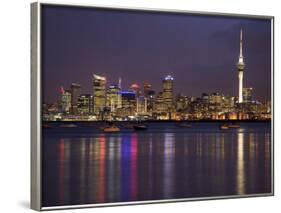 Auckland Cbd, Skytower and Waitemata Harbor, North Island, New Zealand-David Wall-Framed Photographic Print