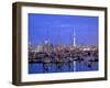 Auckland City and Harbour, Auckland, New Zealand, Pacific Ocean.-Neil Farrin-Framed Photographic Print