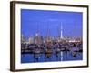 Auckland City and Harbour, Auckland, New Zealand, Pacific Ocean.-Neil Farrin-Framed Photographic Print