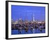 Auckland City and Harbour, Auckland, New Zealand, Pacific Ocean.-Neil Farrin-Framed Photographic Print