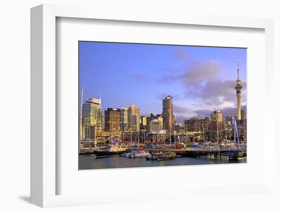 Auckland City and Harbour, Auckland, North Island, New Zealand, Pacific-Neil Farrin-Framed Photographic Print