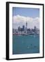 Auckland City Skyline and Auckland Harbour Seen from Devenport, North Island, New Zealand, Pacific-Matthew Williams-Ellis-Framed Photographic Print