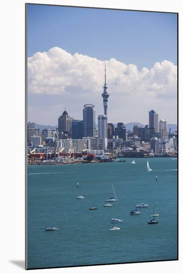 Auckland City Skyline and Auckland Harbour Seen from Devenport, North Island, New Zealand, Pacific-Matthew Williams-Ellis-Mounted Photographic Print