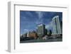 Auckland Ferry Terminal, and historic Ferry Building, Auckland waterfront, North Island, New Zealan-David Wall-Framed Photographic Print