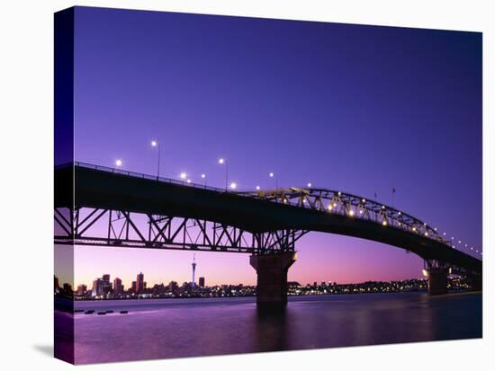 Auckland Harbour Bridge and Hauraki Gulf, Auckland, North Island, New Zealand-null-Stretched Canvas