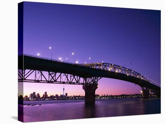 Auckland Harbour Bridge and Hauraki Gulf, Auckland, North Island, New Zealand-null-Stretched Canvas