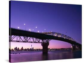 Auckland Harbour Bridge and Hauraki Gulf, Auckland, North Island, New Zealand-null-Stretched Canvas