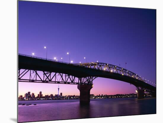 Auckland Harbour Bridge and Hauraki Gulf, Auckland, North Island, New Zealand-null-Mounted Photographic Print