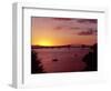 Auckland Harbour Bridge and Waitemata Harbour at Dusk, New Zealand-David Wall-Framed Photographic Print