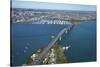 Auckland Harbour Bridge and Waitemata Harbour, Auckland, North Island, New Zealand-David Wall-Stretched Canvas