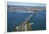 Auckland Harbour Bridge and Waitemata Harbour, Auckland, North Island, New Zealand-David Wall-Framed Photographic Print