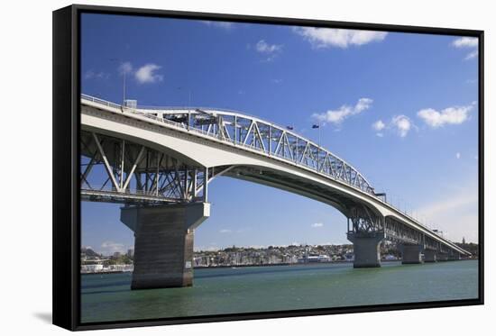 Auckland Harbour Bridge, Auckland, North Island, New Zealand, Pacific-Ian-Framed Stretched Canvas