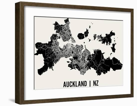 Auckland Map Art Print-null-Framed Art Print