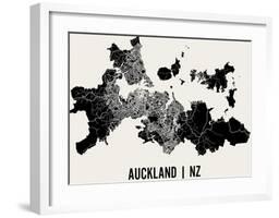 Auckland Map Art Print-null-Framed Art Print