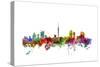 Auckland New Zealand Skyline-Michael Tompsett-Stretched Canvas