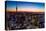 Auckland, New Zealand. The Auckland Skytower and harbor at night.-Micah Wright-Stretched Canvas