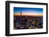 Auckland, New Zealand. The Auckland Skytower and harbor at night.-Micah Wright-Framed Photographic Print