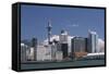 Auckland Sky Tower and City Skyline, North Island, New Zealand, Pacific-Matthew Williams-Ellis-Framed Stretched Canvas