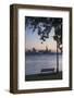 Auckland Skyline at Night Seen from Bayswater, Auckland, North Island, New Zealand, Pacific-Matthew Williams-Ellis-Framed Photographic Print