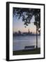 Auckland Skyline at Night Seen from Bayswater, Auckland, North Island, New Zealand, Pacific-Matthew Williams-Ellis-Framed Photographic Print