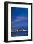 Auckland Skyline at Night Seen from Devenport, Auckland, North Island, New Zealand, Pacific-Matthew Williams-Ellis-Framed Photographic Print