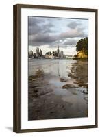 Auckland Skyline Seen across the Harbour from Bayswater, Auckland, North Island-Matthew Williams-Ellis-Framed Photographic Print
