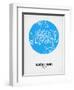 Auckland Street Map Blue-NaxArt-Framed Art Print