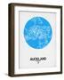 Auckland Street Map Blue-NaxArt-Framed Art Print