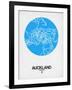 Auckland Street Map Blue-NaxArt-Framed Art Print