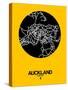 Auckland Street Map Yellow-NaxArt-Stretched Canvas