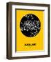 Auckland Street Map Yellow-NaxArt-Framed Art Print